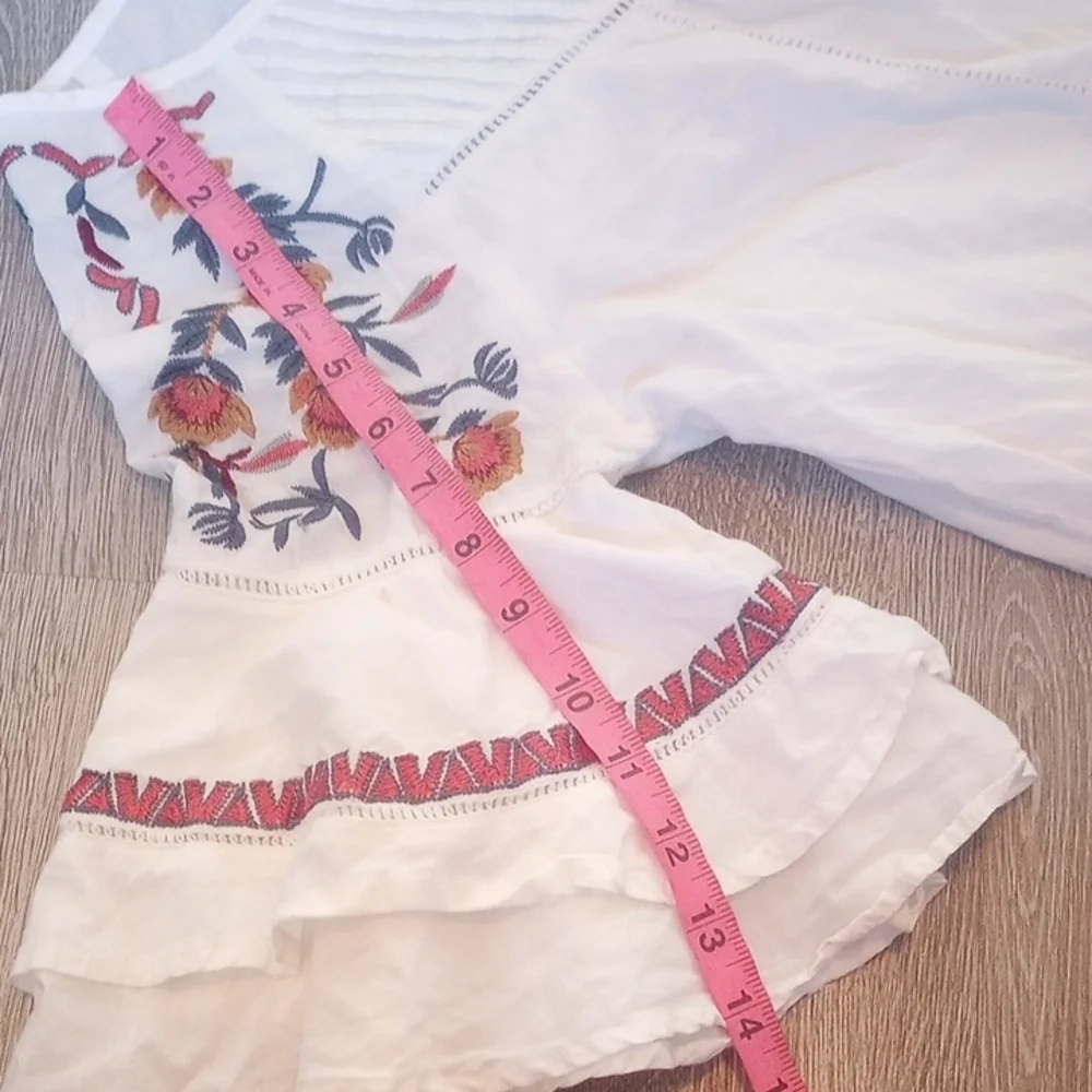 Free People White Embellished Ruffled Maxi Sundress - Picture 4 of 8